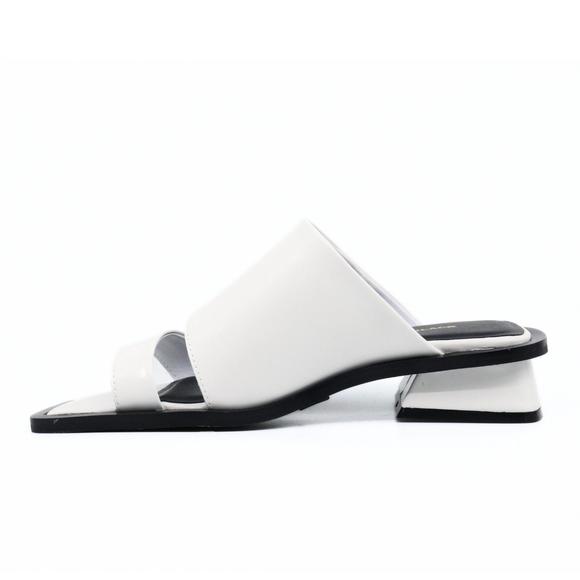 NEW ALL BLACK women's angle mule in white - Picture 4 of 7